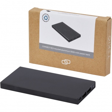 Logotrade promotional item picture of: Connect 5000 mAh recycled aluminium power bank 