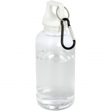Logotrade advertising product picture of: Oregon 400 ml RCS certified recycled plastic water bottle with carabiner