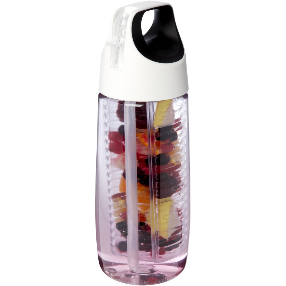 Logo trade promotional merchandise picture of: HydroFruit 700 ml recycled plastic sport bottle with flip lid and infuser