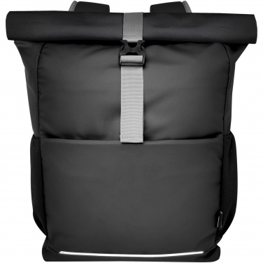Logo trade promotional gift photo of: Aqua 15" GRS recycled water resistant roll-top bike bag 20L