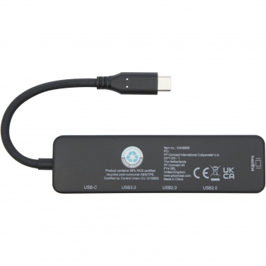 Logotrade promotional gift image of: Loop RCS recycled plastic multimedia adapter USB 2.0-3.0 with HDMI port