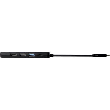 Logo trade corporate gift photo of: Loop RCS recycled plastic multimedia adapter USB 2.0-3.0 with HDMI port