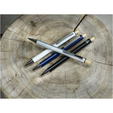 Logo trade advertising products image of: Cyrus recycled aluminium ballpoint pen (black ink)