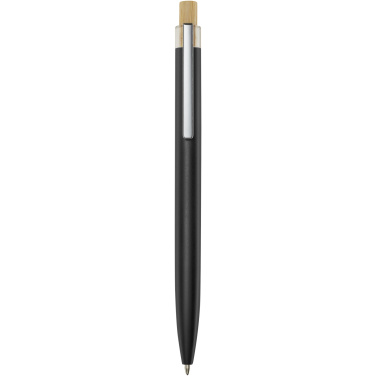 Logo trade promotional items image of: Nooshin recycled aluminium ballpoint pen (black ink)