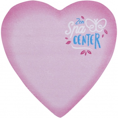Logo trade corporate gifts image of: Sticky-Mate® heart-shaped recycled sticky notes