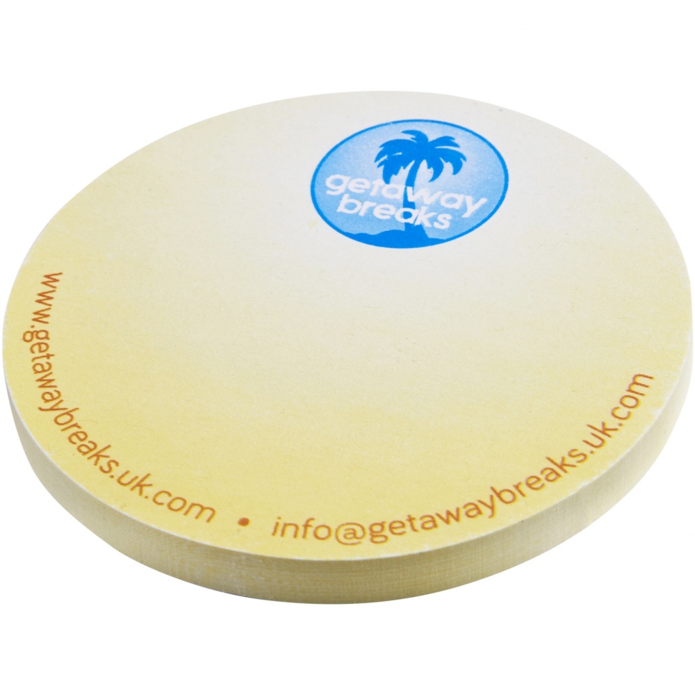 Logo trade promotional gifts picture of: Sticky-Mate® circle-shaped recycled sticky notes