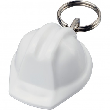 Logo trade promotional gifts image of: Kolt hard hat-shaped recycled keychain