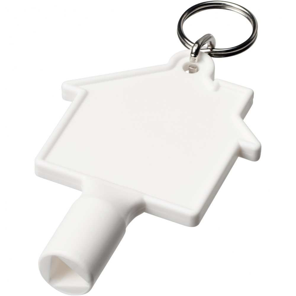 Logo trade promotional merchandise image of: Maximilian house-shaped recycled utility key keychain