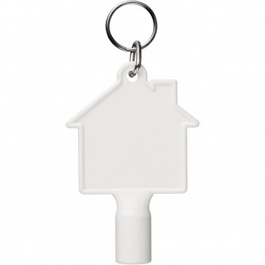 Logotrade promotional item picture of: Maximilian house-shaped recycled utility key keychain