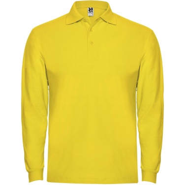Logo trade promotional giveaways picture of: Estrella long sleeve men's polo