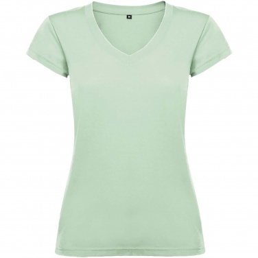 Logo trade corporate gifts image of: Victoria short sleeve women's v-neck t-shirt