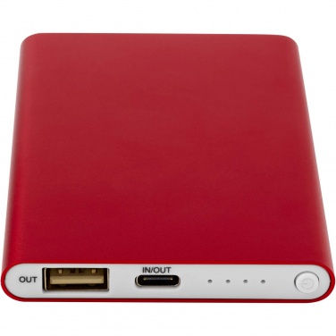 Logo trade corporate gifts picture of: Pep 4000 mAh Type-C recycled aluminium power bank 