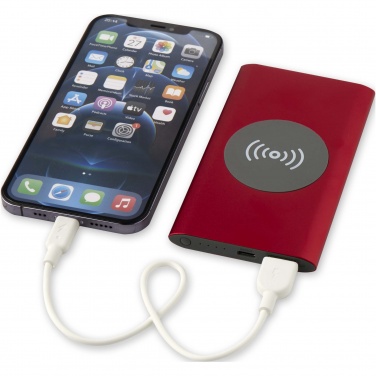 Logotrade promotional merchandise picture of: Juice 4000 mAh Type-C recycled aluminium wireless power bank 