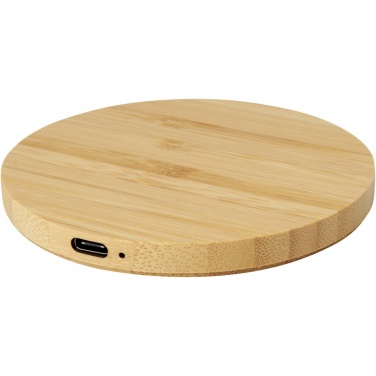 Logo trade advertising products image of: Essence 15W bamboo wireless charging pad