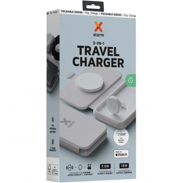 Logotrade promotional merchandise picture of: Xtorm XWF31 15W foldable 3-in-1 wireless travel charger