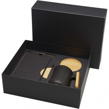 Logo trade corporate gifts picture of: Laura A5 hard cover notebook and ballpoint pen gift set