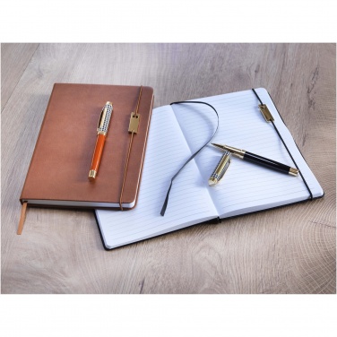 Logo trade promotional merchandise picture of: Legato A5 notebook and rollerball pen set 