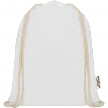Logotrade advertising products photo of: Oregon 140 g/m² GRS recycled cotton drawstring bag