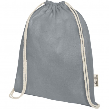 Logotrade promotional gift image of: Oregon 140 g/m² GRS recycled cotton drawstring bag