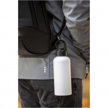 Logotrade promotional product picture of: Trinity 600 ml RCS certified recycled aluminium water bottle with RPET lid