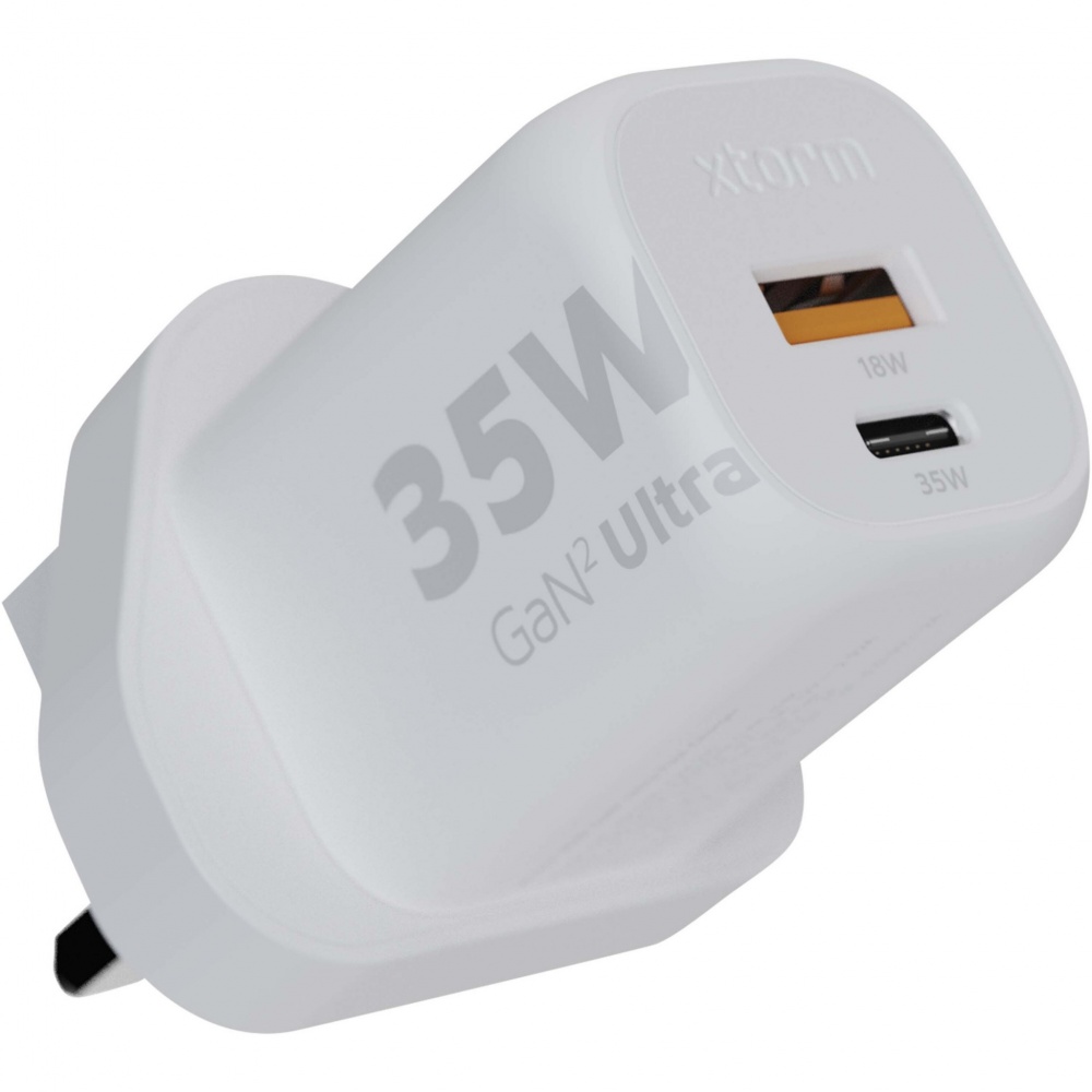 Logotrade advertising products photo of: Xtorm XEC035 GaN² Ultra 35W wall charger - UK plug