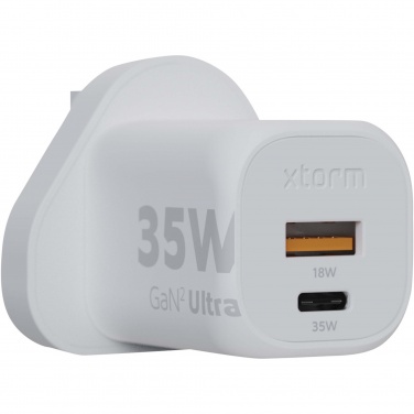 Logotrade promotional gifts photo of: Xtorm XEC035 GaN² Ultra 35W wall charger - UK plug