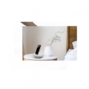 Logo trade promotional products picture of: Prixton 4-in-1 10W Bluetooth® speaker with LED light and wireless charging base