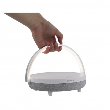 Logo trade promotional merchandise photo of: Prixton 4-in-1 10W Bluetooth® speaker with LED light and wireless charging base