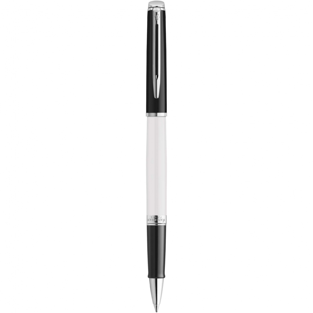 Logotrade promotional gift image of: Hemisphere colour blocking rollerball pen with palladium trim