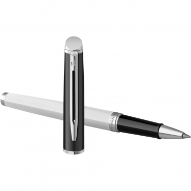 Logo trade promotional giveaways picture of: Hemisphere colour blocking rollerball pen with palladium trim