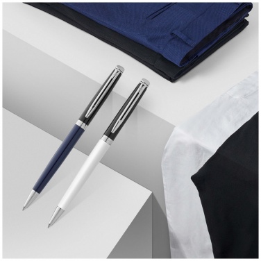 Logotrade business gifts photo of: Hemisphere colour blocking ballpoint pen with palladium trim