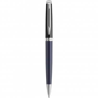 Logo trade promotional giveaways picture of: Hemisphere colour blocking ballpoint pen with palladium trim