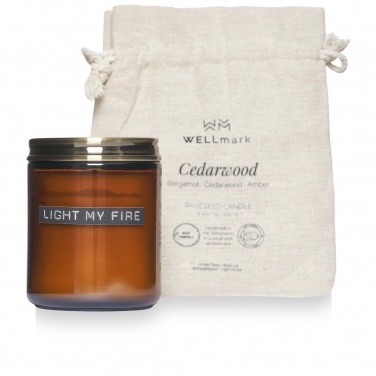 Logo trade promotional merchandise photo of: Wellmark cedar wood scented candle medium
