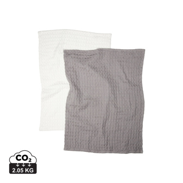 Logo trade promotional products picture of: VINGA Cromer waffle kitchen towel, 2 pcs