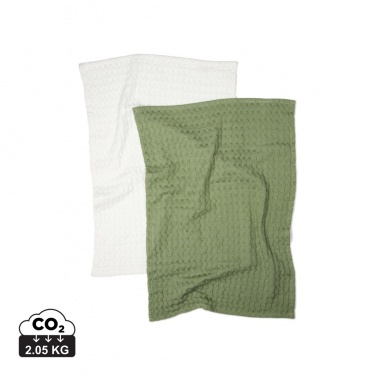 Logotrade promotional items photo of: VINGA Cromer waffle kitchen towel, 2 pcs
