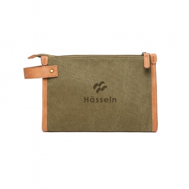 Logo trade promotional products image of: VINGA Bosler GRS recycled canvas toiletry bag