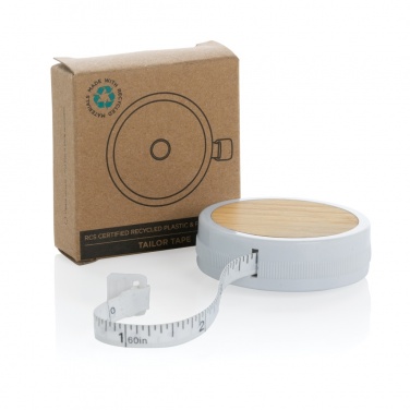 Logo trade business gifts image of: RCS recycled plastic & bamboo tailor tape