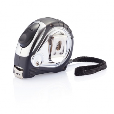 Logo trade business gift photo of: Chrome plated auto stop tape measure