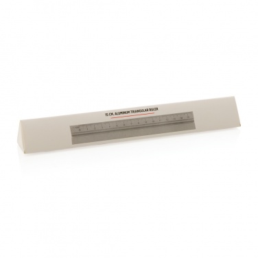 Logo trade promotional gifts image of: 15cm. Aluminum triangular ruler