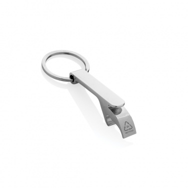 Logo trade promotional items image of: RCS recycled zinc alloy bottle opener keychain