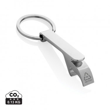 Logotrade promotional items photo of: RCS recycled zinc alloy bottle opener keychain