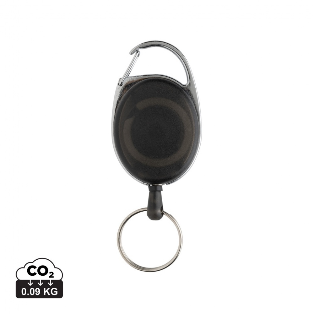 Logo trade promotional products picture of: RCS recycled ABS roller clip keychain