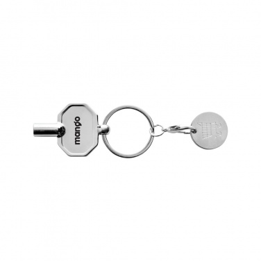 Logo trade promotional items picture of: RCS recycled zinc alloy radiator key keychain with coin