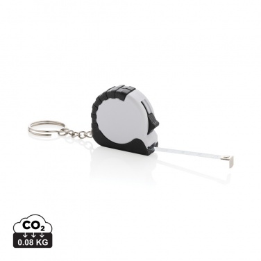 Logotrade promotional products photo of: MeasureMate RCS reycled ABS 1 meter tape keychain