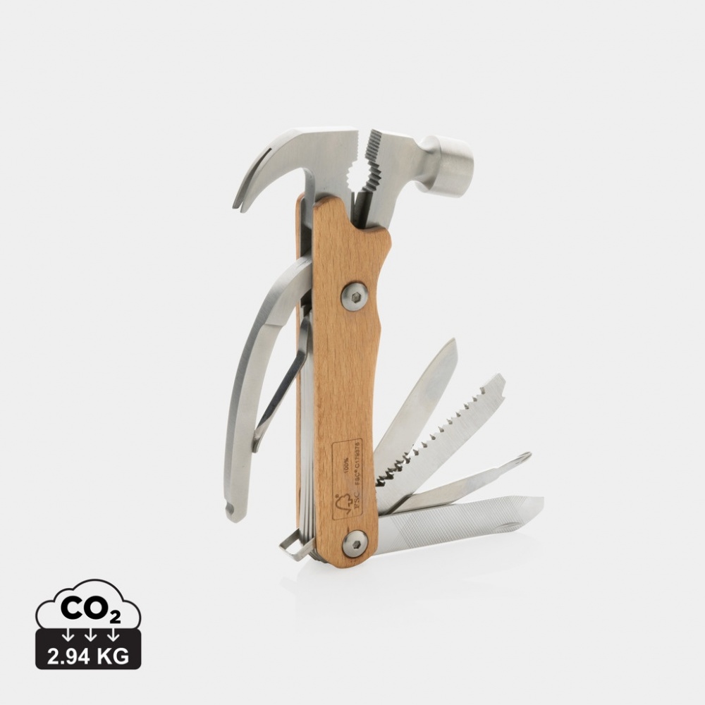 Logotrade promotional items photo of: Wooden multi-tool hammer