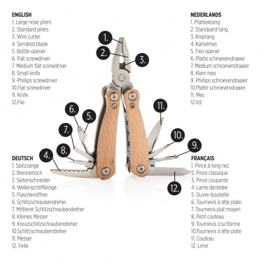 Logo trade corporate gifts picture of: Wood multitool mini