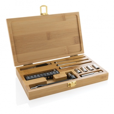 Logo trade promotional giveaways image of: Carvine 21 pcs bamboo tool set