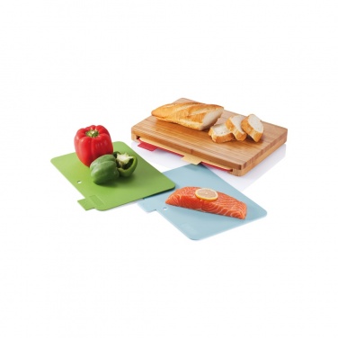 Logo trade corporate gifts image of: Cutting board with 4pcs hygienic boards