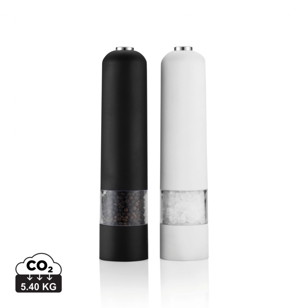 Logo trade promotional merchandise image of: Electric pepper and salt mill set