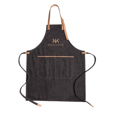 Logo trade promotional giveaways image of: Deluxe canvas chef apron